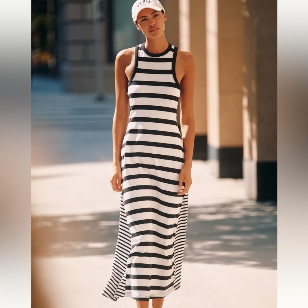 Daily Practice Mixed Print Knit Midi dress